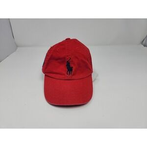 Polo Ralph Lauren Hat Cap Baby Toddler 9-24‎ Months Red Big Pony Preppy